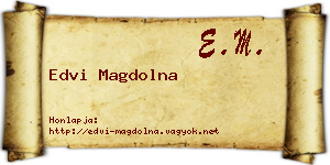 Edvi Magdolna névjegykártya