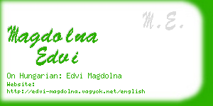 magdolna edvi business card